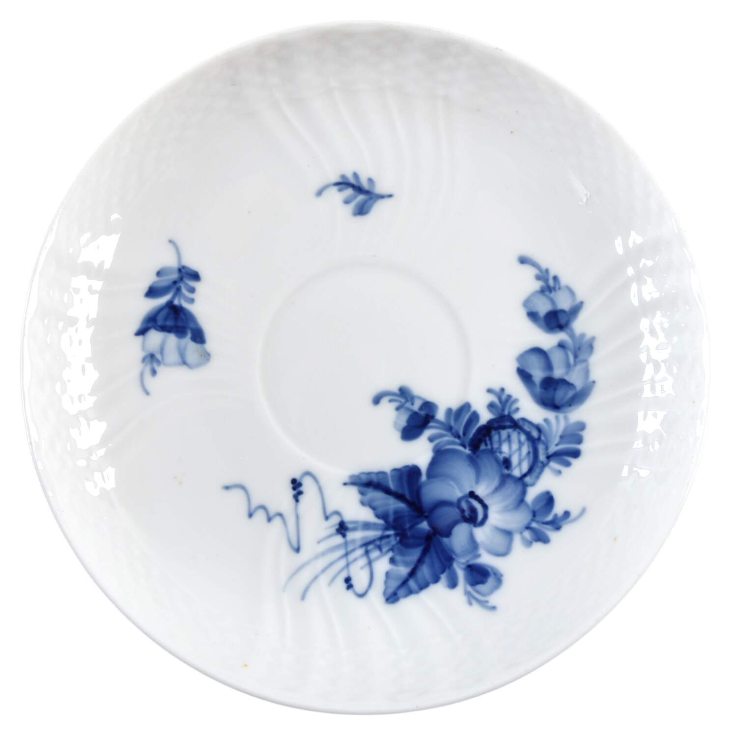 Blue Flowers Curved) Saucer for Flat Cup by Royal Copenhagen-1