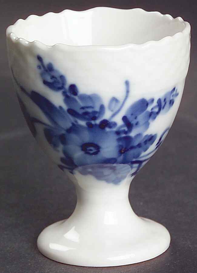 Blue Flowers Curved) Single Egg Cup by Royal Copenhagen-1