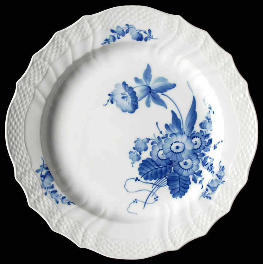 Blue Flowers Curved) 11" Chop Plate (Round Platter) by Royal Copenhagen-1