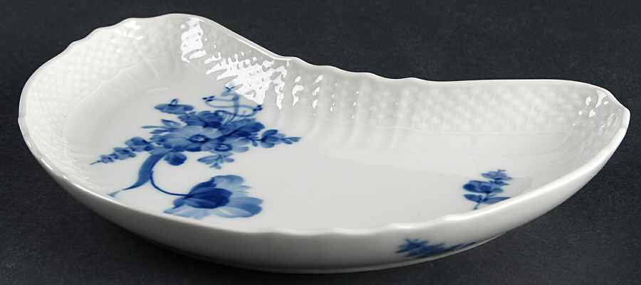 Blue Flowers Curved) Crescent Salad Plate by Royal Copenhagen-1