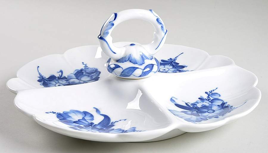 Blue Flowers 4 Part Relish by Royal Copenhagen-1