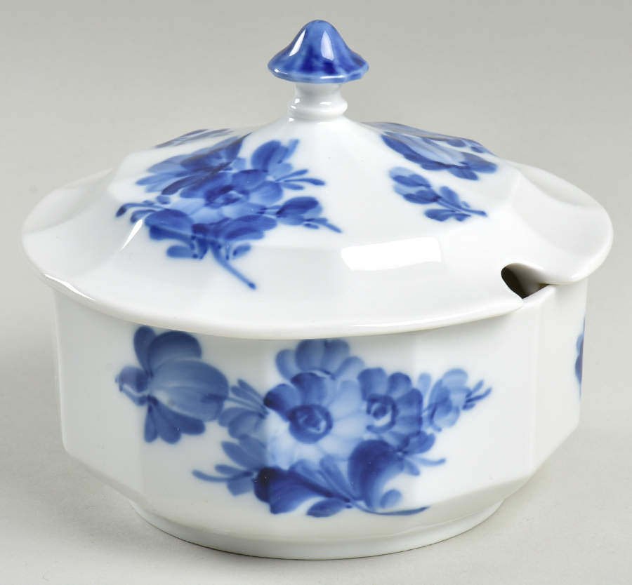 Blue Flowers Marmalade & Lid by Royal Copenhagen-1