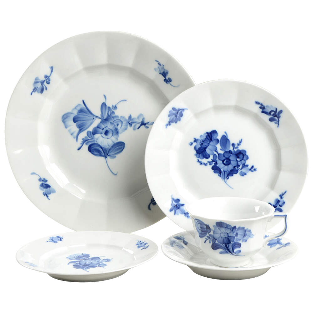 Blue Flowers 5 Piece Place Setting by Royal Copenhagen-1