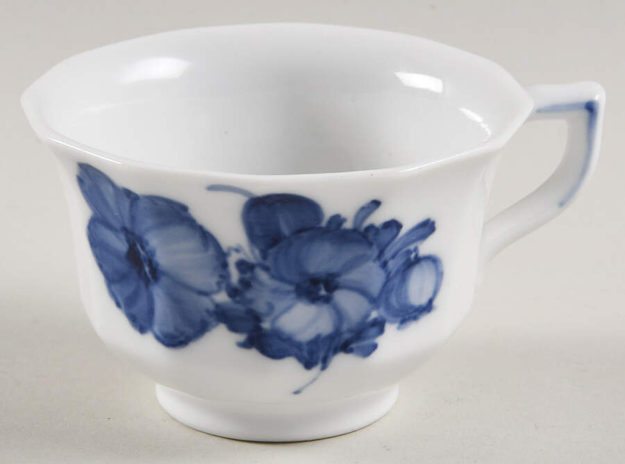 Blue Flowers Footed Demitasse Cup by Royal Copenhagen-1