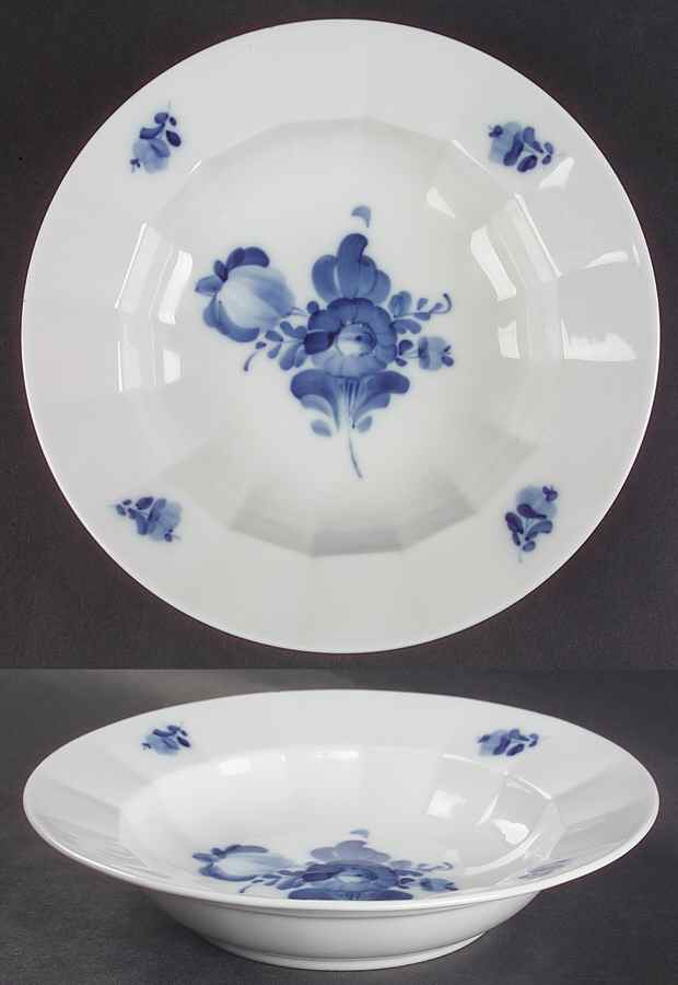 Blue Flowers Rim Soup Bowl by Royal Copenhagen-1