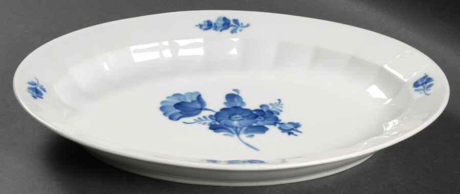 Blue Flowers 13" Oval Serving Platter by Royal Copenhagen-1