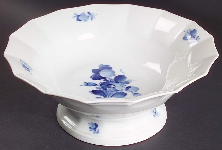Blue Flowers 9" Salad Serving Bowl by Royal Copenhagen-1