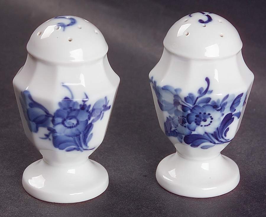 Blue Flowers Salt & Pepper Set by Royal Copenhagen-1