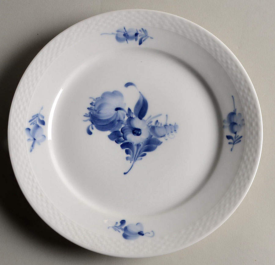 Blue Flowers Braided Dessert Luncheon Plate by Royal Copenhagen-1