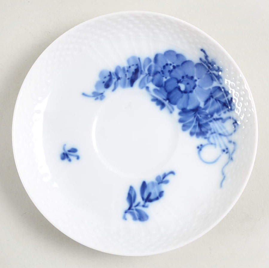 Blue Flowers Braided Saucer for Flat Demitasse Cup by Royal Copenhagen-1