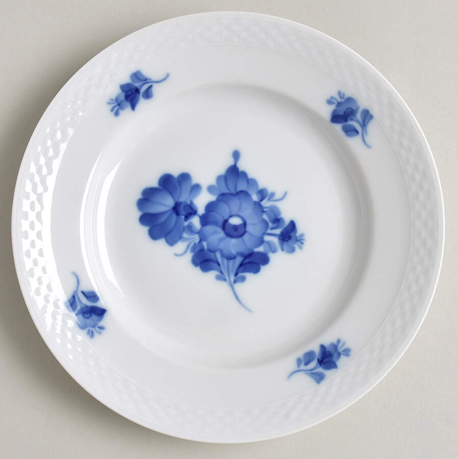 Blue Flowers Braided Dessert/Pie Plate by Royal Copenhagen-1