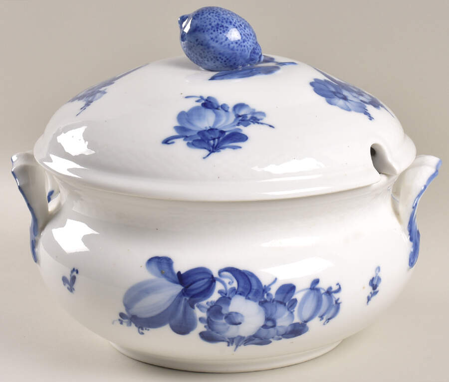 Blue Flowers Braided Tureen &  Lid by Royal Copenhagen-1