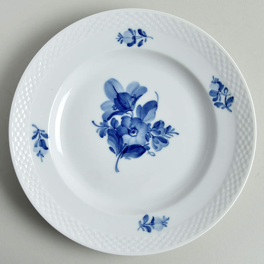 Blue Flowers Braided Salad Plate by Royal Copenhagen-1