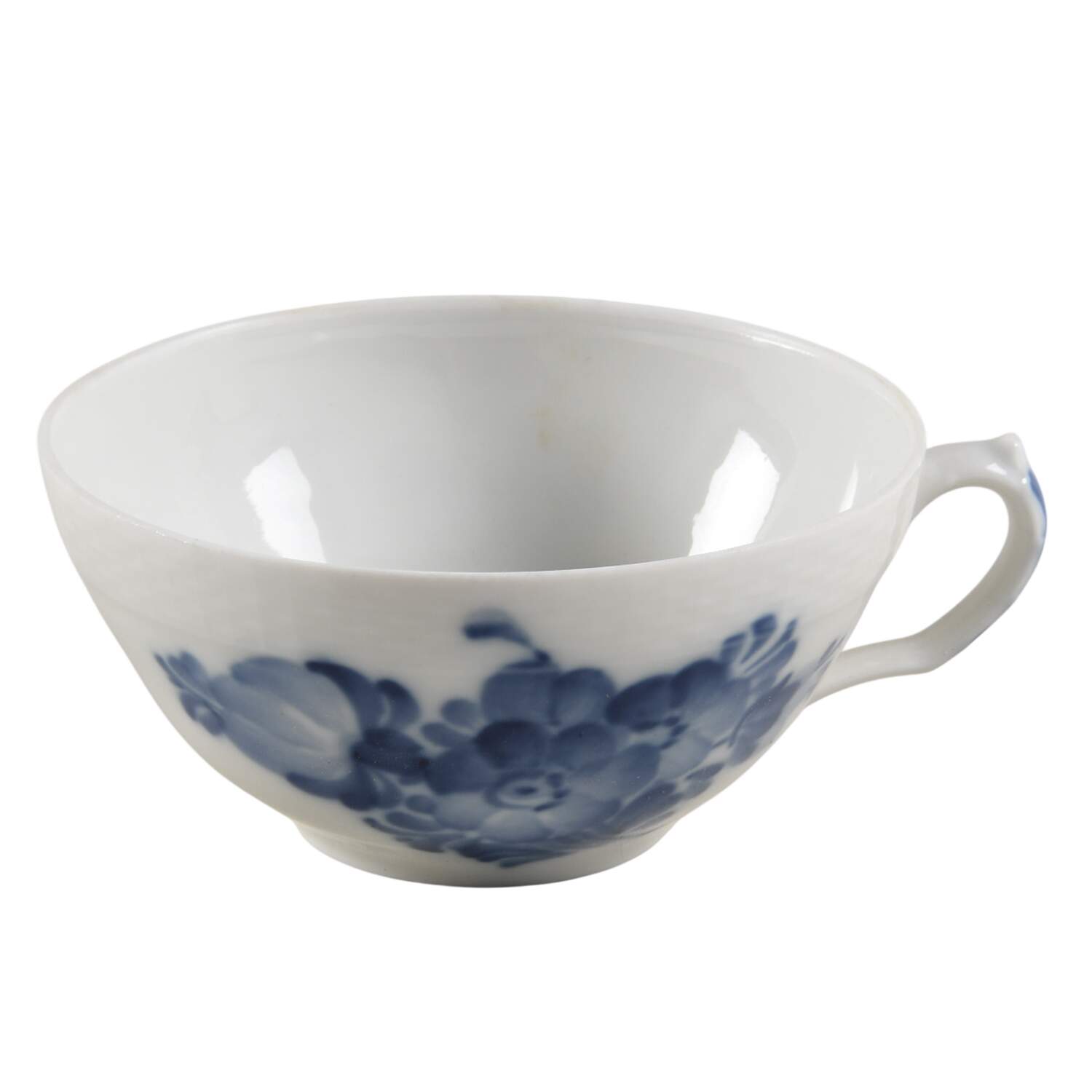 Blue Flowers Braided Flat Cup by Royal Copenhagen-1