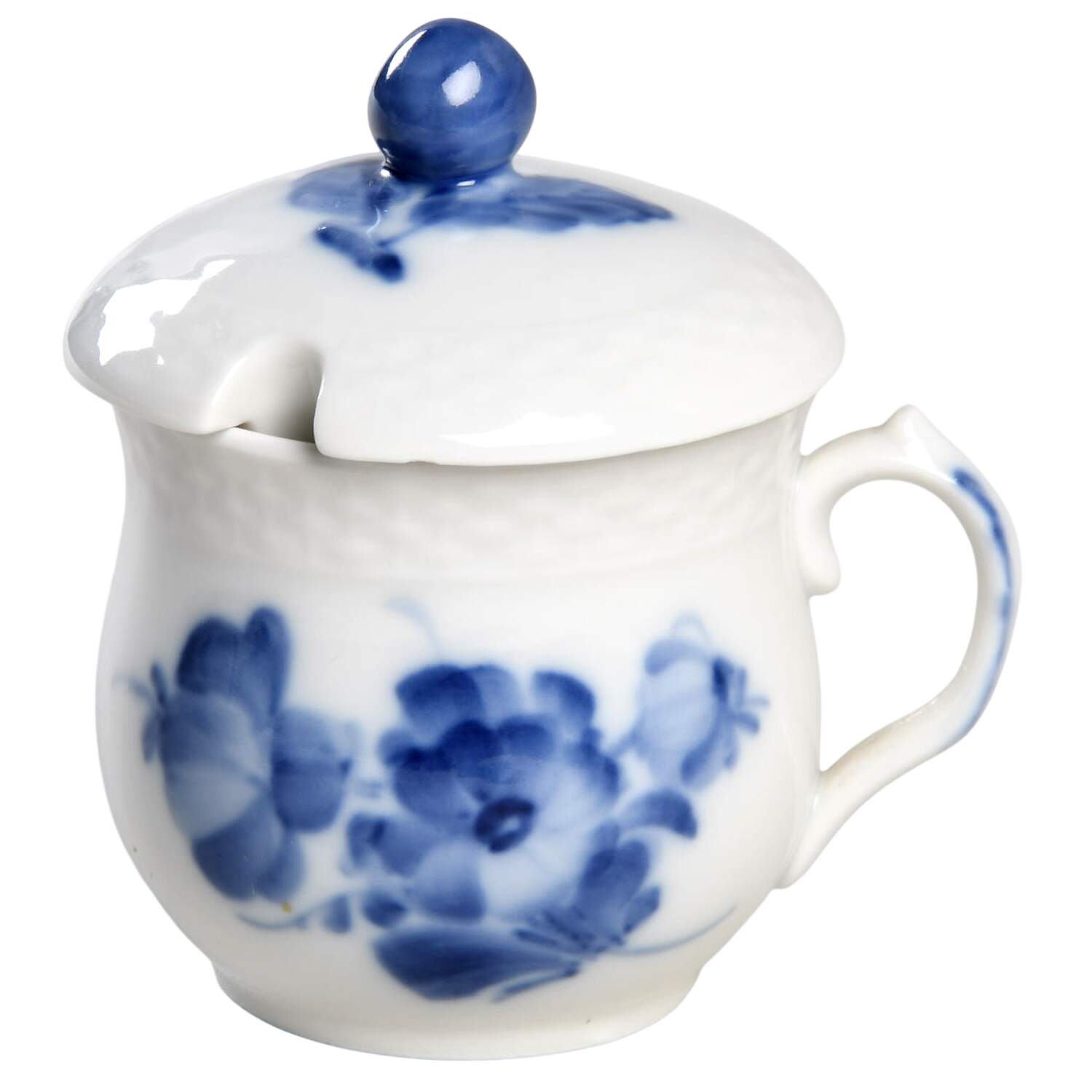 Blue Flowers Braided Mustard Jar & Lid by Royal Copenhagen-1
