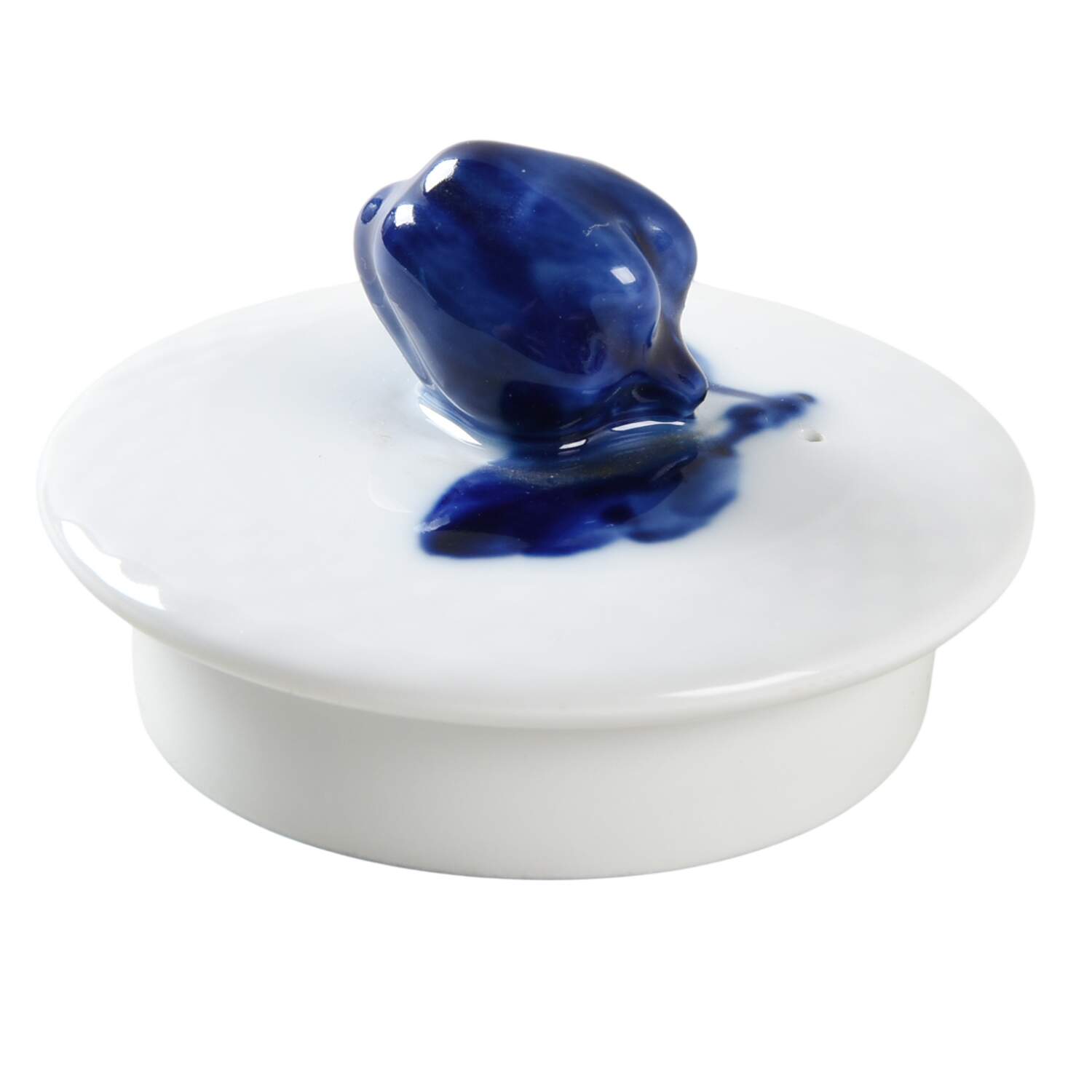 Blue Flowers Braided Lid for Teapot by Royal Copenhagen-1