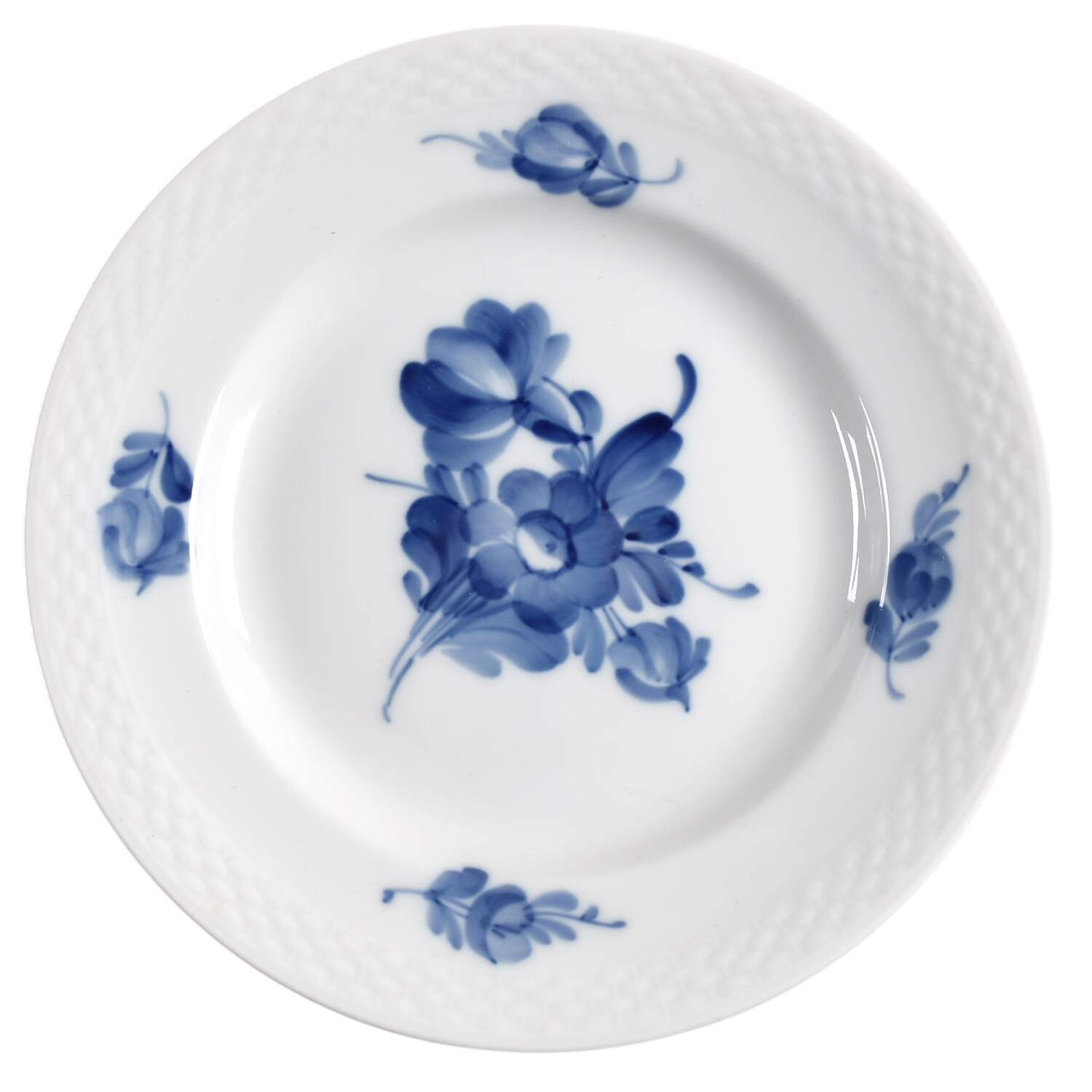 Blue Flowers Braided Bread & Butter Plate by Royal Copenhagen-1