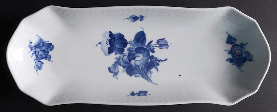 Blue Flowers Braided Large Sandwich Tray by Royal Copenhagen-1