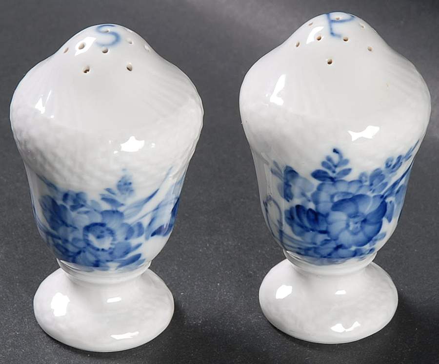 Blue Flowers Braided Salt & Pepper Set by Royal Copenhagen-1