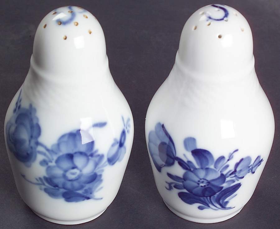 Blue Flowers Braided Salt & Pepper Set by Royal Copenhagen-1