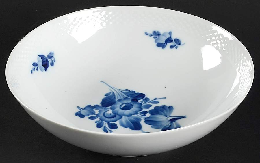 Blue Flowers Braided 8" Salad Serving Bowl by Royal Copenhagen-1
