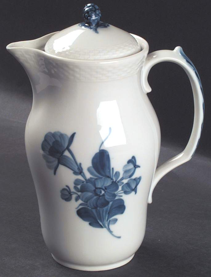 Blue Flowers Braided Pitcher & Lid by Royal Copenhagen-1