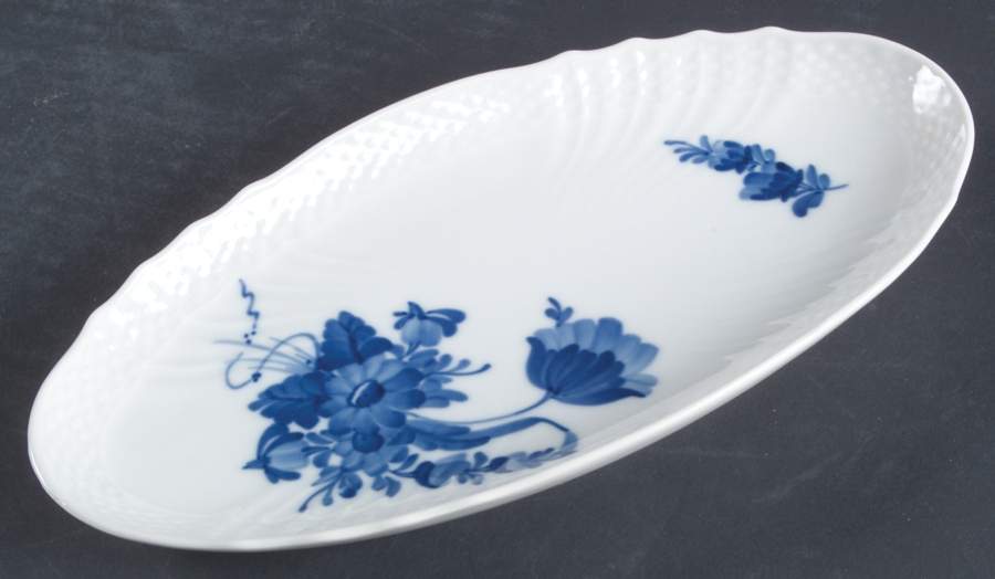 Blue Flowers Braided Pickle Dish by Royal Copenhagen-1