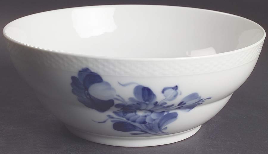 Blue Flowers Braided 8" Salad Serving Bowl by Royal Copenhagen-1