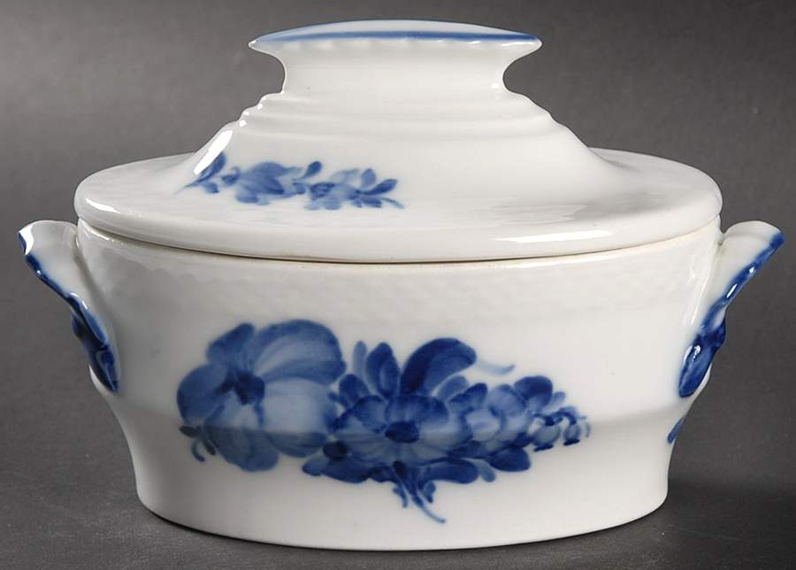 Blue Flowers Braided Oval Box & Lid by Royal Copenhagen-1