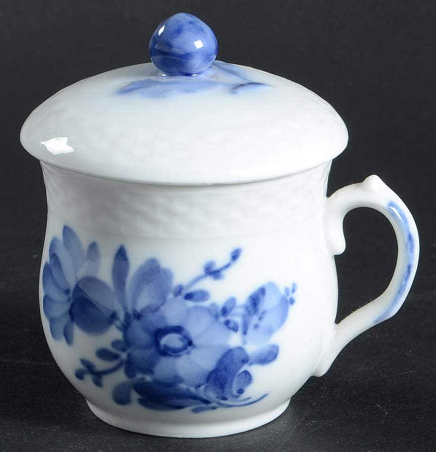 Blue Flowers Braided Mustard Jar & Lid by Royal Copenhagen-1
