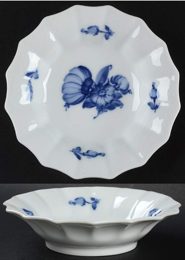 Blue Flowers Braided Pickle Dish by Royal Copenhagen-1