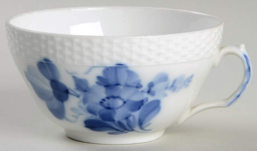 Blue Flowers Braided Flat Cup by Royal Copenhagen-1