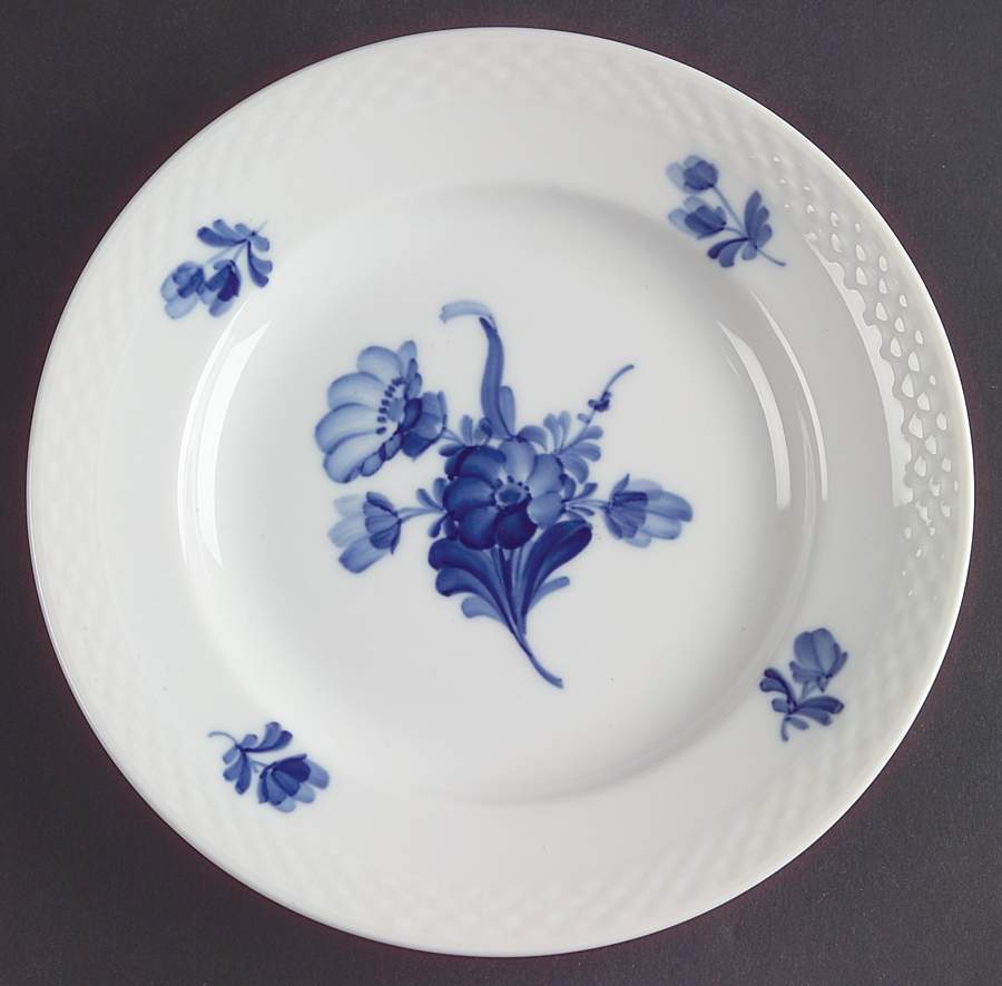 Blue Flowers Braided Bread & Butter Plate by Royal Copenhagen-1