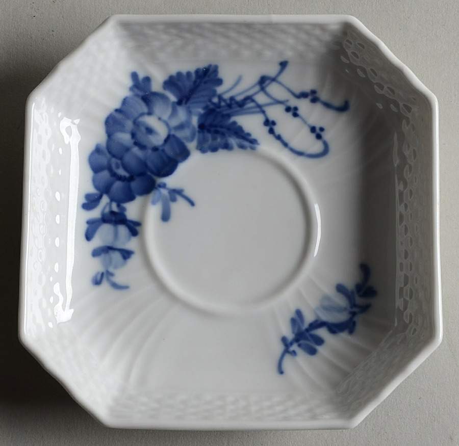Blue Flowers Braided Saucer for Custard Cup by Royal Copenhagen-1