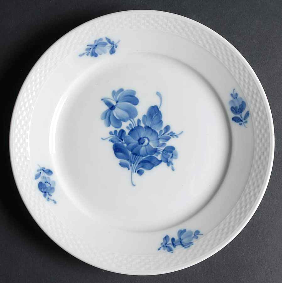 Blue Flowers Braided Dessert Luncheon Plate by Royal Copenhagen-1