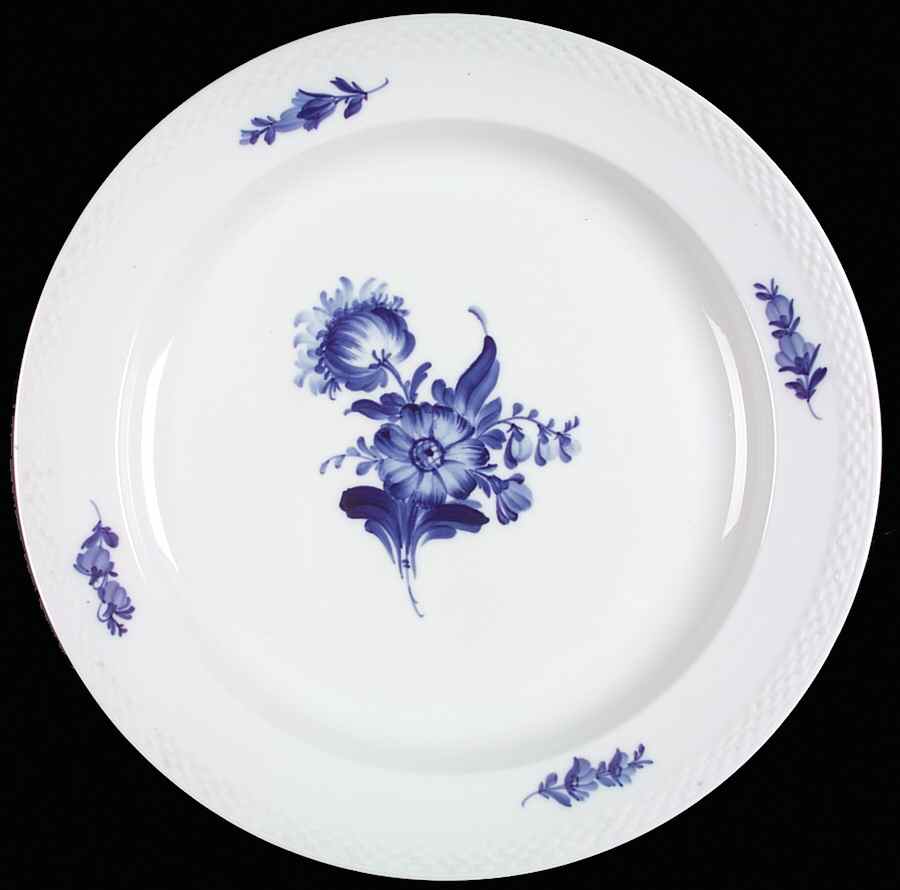 Blue Flowers Braided 14" Chop Plate (Round Platter) by Royal Copenhagen-1