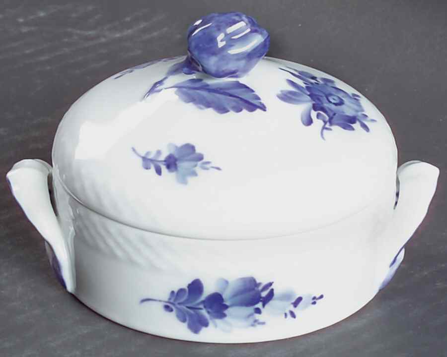 Blue Flowers Braided Butter Box & Lid by Royal Copenhagen-1