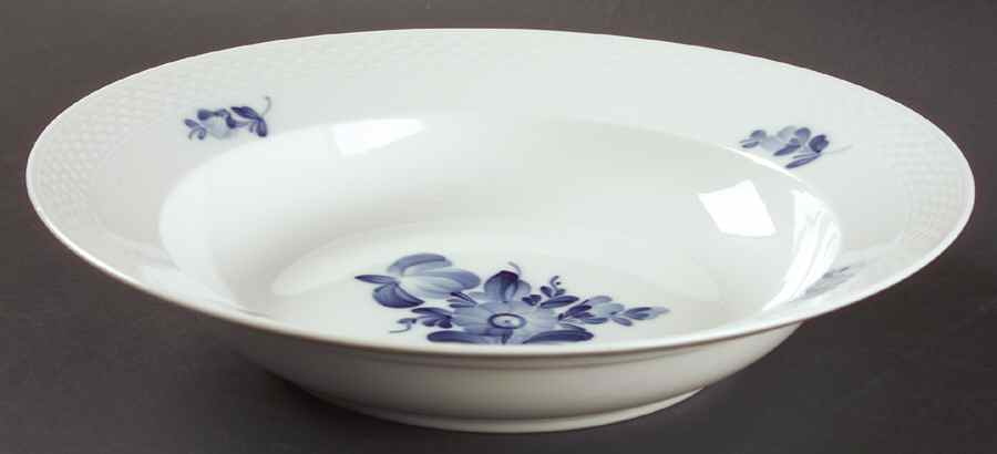 Blue Flowers Braided Large Rim Soup Bowl by Royal Copenhagen-1