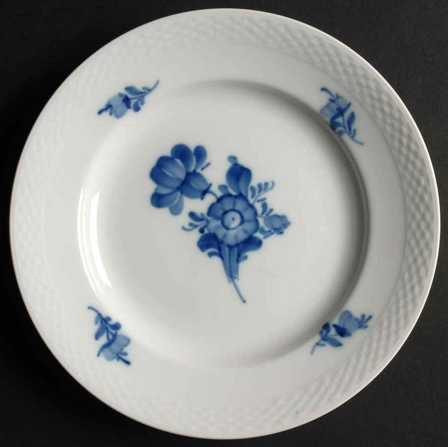 Blue Flowers Braided Salad Plate by Royal Copenhagen-1