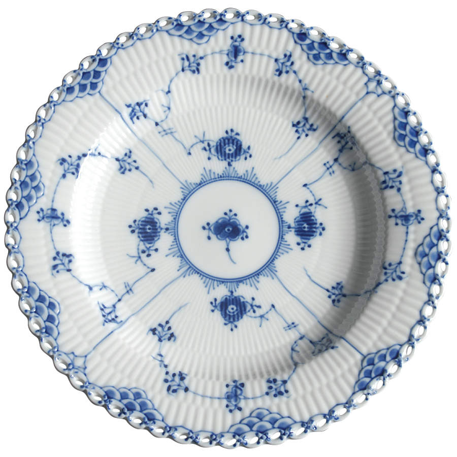 Blue Fluted Full Lace (No Trim) Dinner Plate by Royal Copenhagen-1