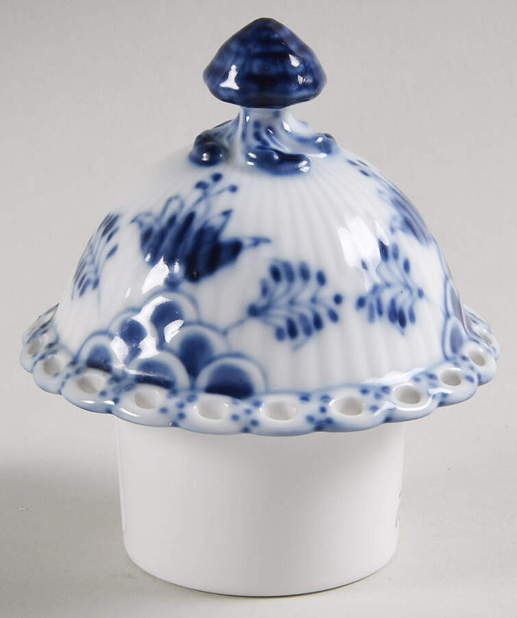 Blue Fluted Full Lace (No Trim) Lid for Coffee Pot by Royal Copenhagen-1