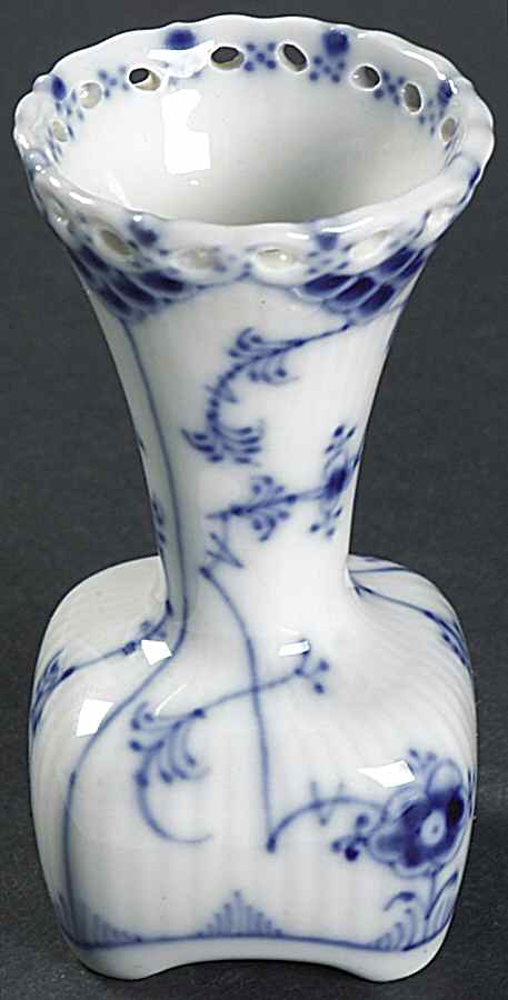 Blue Fluted Full Lace (No Trim) 3" Mini Bud Vase by Royal Copenhagen-1