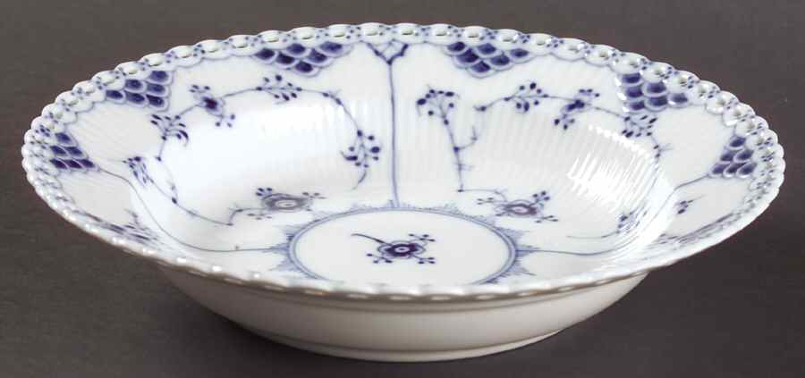 Blue Fluted Full Lace (No Trim) Rim Soup Bowl by Royal Copenhagen-1