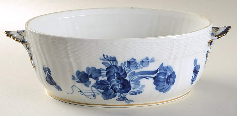 Blue Flowers (Curved, Gold) Tureen No Lid by Royal Copenhagen-1