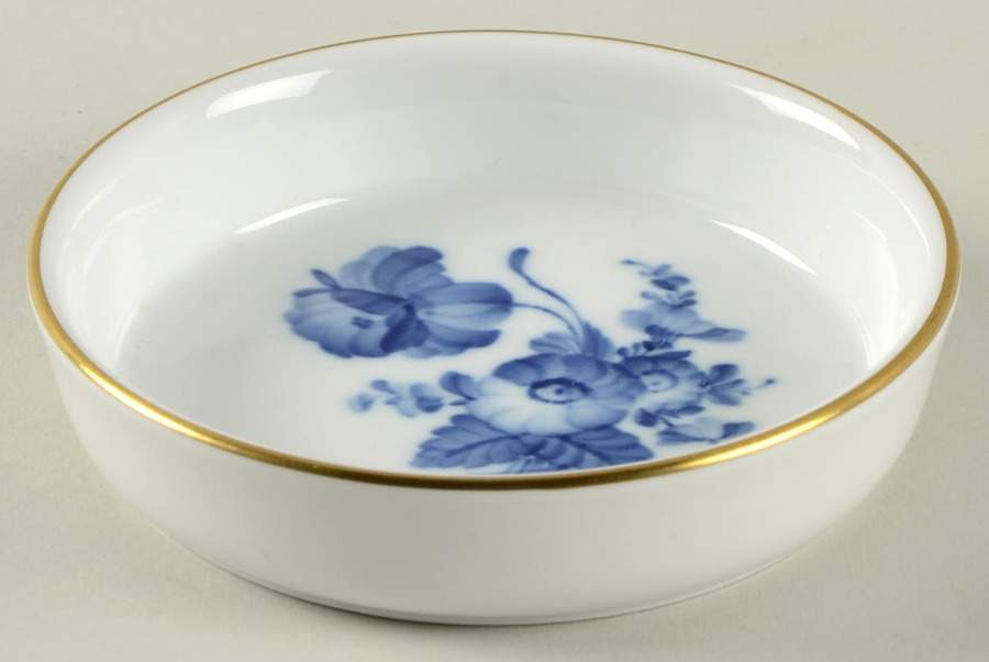 Blue Flowers (Curved, Gold) Lazy Susan-Center Section by Royal Copenhagen-1