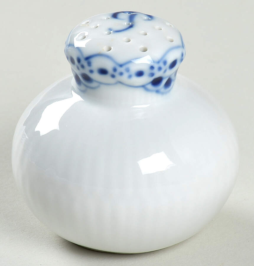 Blue Fluted Half Lace Border (No Trim) Pepper Shaker by Royal Copenhagen-1