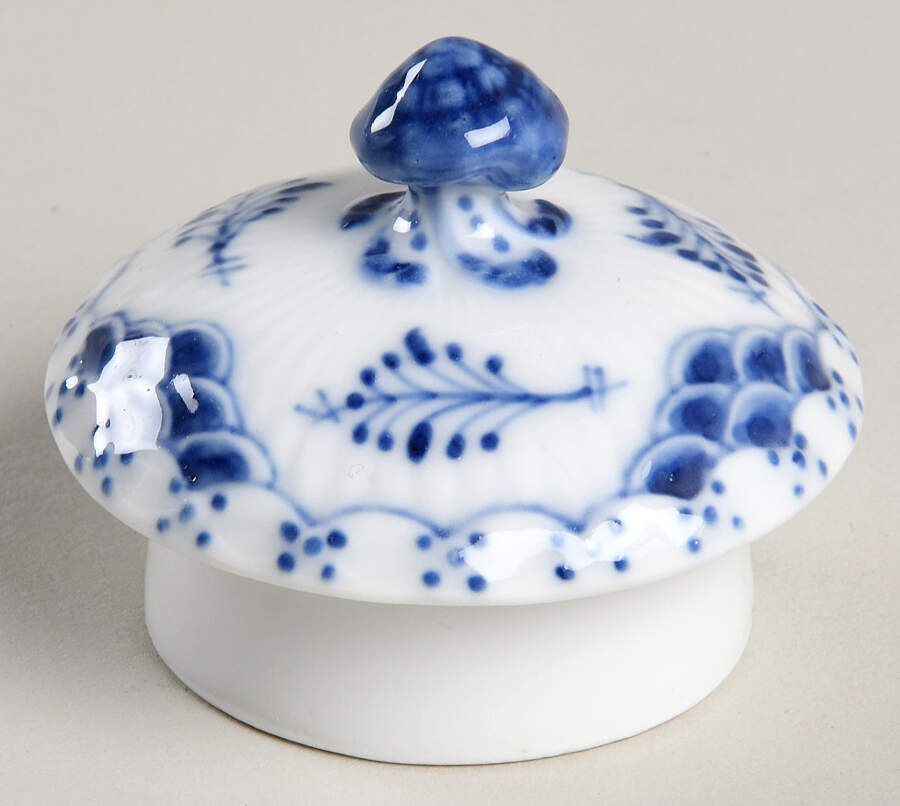Blue Fluted Half Lace Border (No Trim) Lid for Individual Coffee Pot by Royal Copenhagen-1