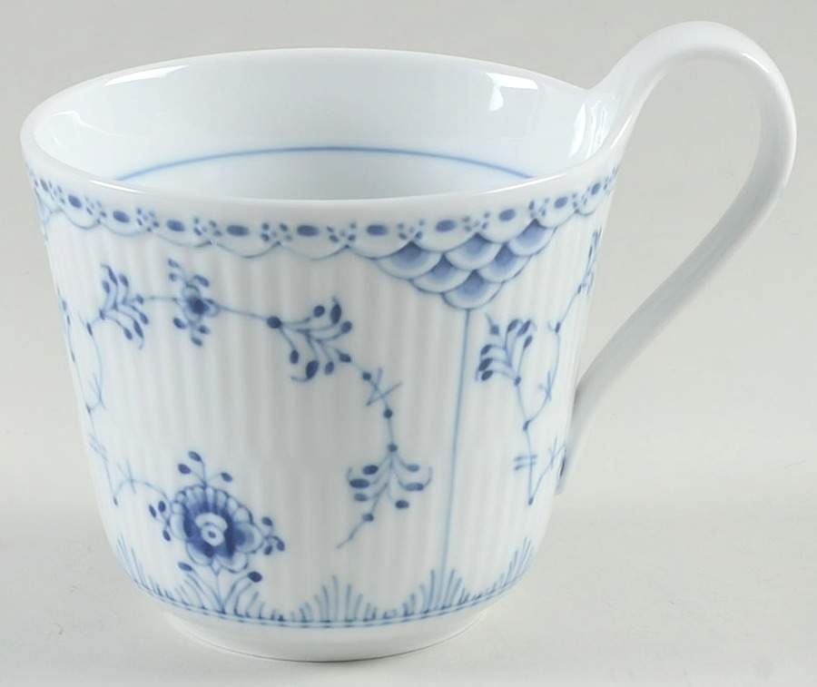 Blue Fluted Half Lace Border (No Trim) Mug by Royal Copenhagen-1