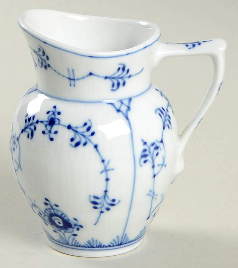 Blue Fluted Plain (No Trim) Mini Creamer by Royal Copenhagen-1