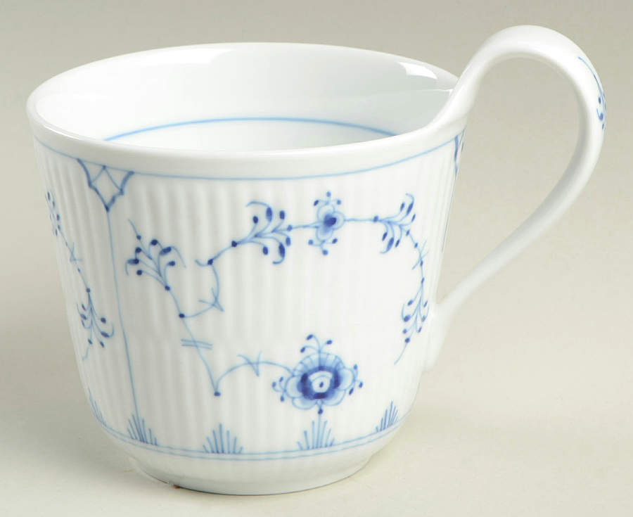 Blue Fluted Plain (No Trim) Breakfast Cup by Royal Copenhagen-1